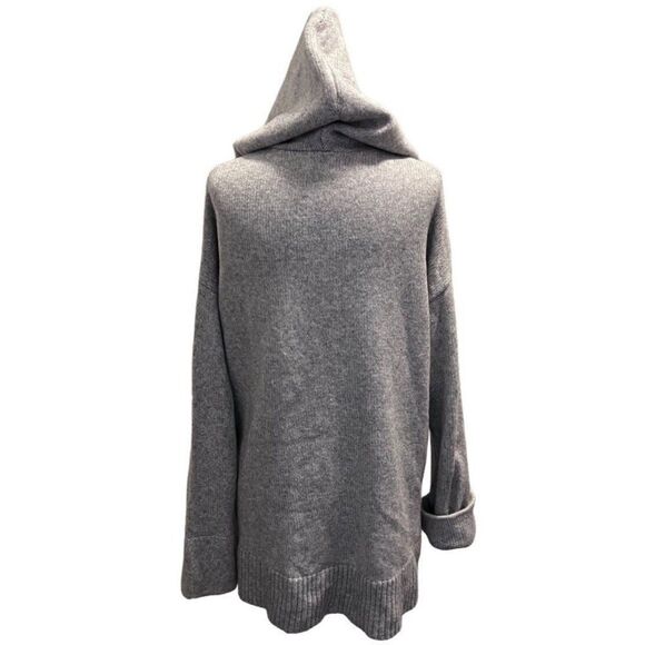 H&M L.O.G.G. Hooded Boyfriend Oversize Knit Wool Blend Sweater Womens XSMALL - Picture 4 of 12